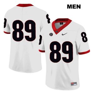 Men's Georgia Bulldogs NCAA #89 Charlie Woerner Nike Stitched White Legend Authentic No Name College Football Jersey NDR5054JE